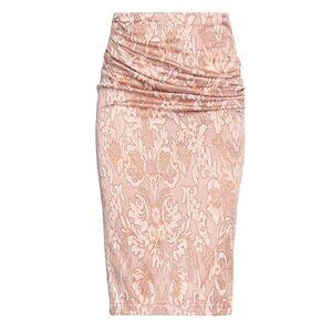 SoAllure Copper Floral Drap Detail Pensil Skirt Italy 10